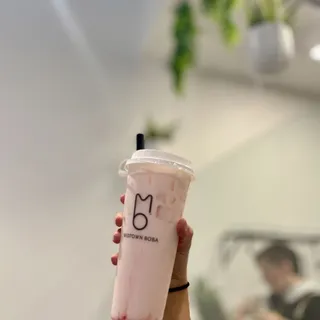 Strawberries and Coconut Cream Milk Tea