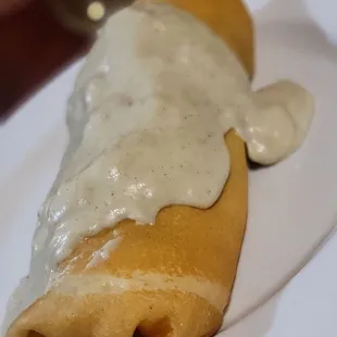 a crepe on a plate