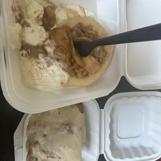 Beignets and Gravy Breakfast