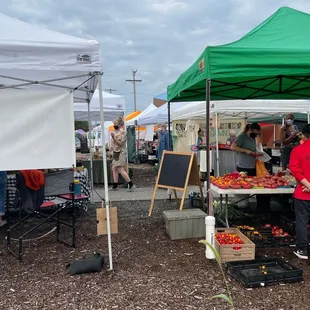 people shopping in the market