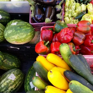 a variety of fruits and vegetables