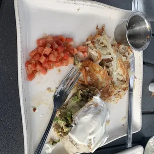 Mega burrito. This was half because I forgot to take a photo before splitting with my husband.