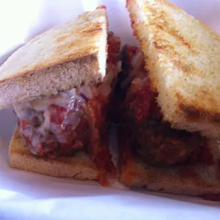 Meatball sandwich...16 eFFing minutes!