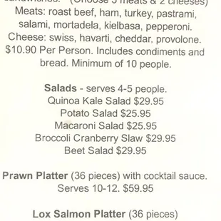Fresh salads too