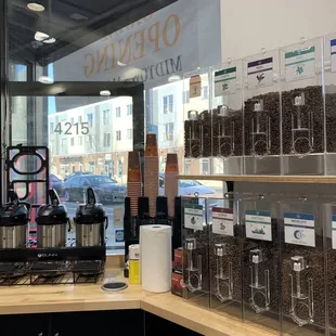 Nice coffee options.