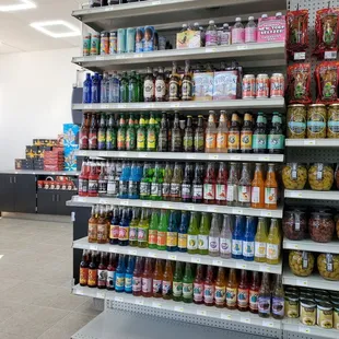 Large selection of specialty sodas