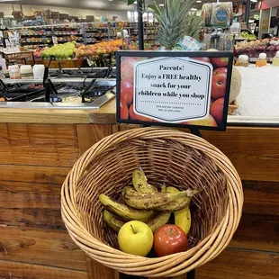 Free snack for the littles.