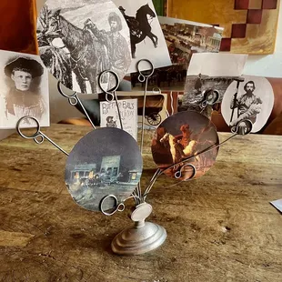 I use these photo holders to decorate at Beyond Bread,