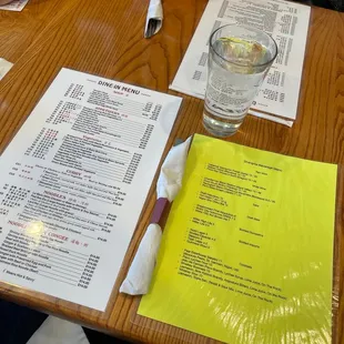 Midtown Shangri-La menus