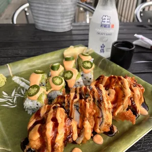 Triple Spicy Tuna Roll and Yam Yam Roll