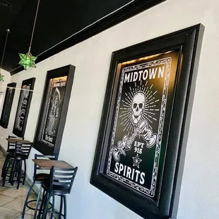 Selection of custom graphics on the back wall :)