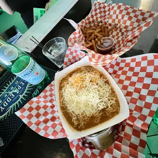 Rolled tacos &amp; fries