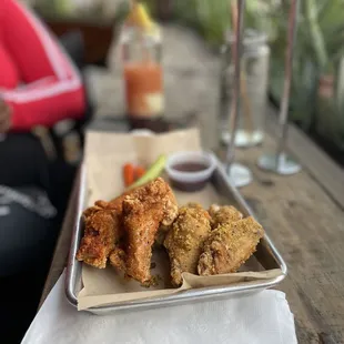 Bloody Mary dry rub and lemon pepper wings