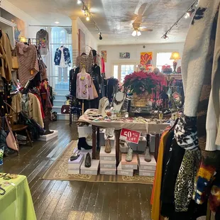 Back section of store.  Boot offerings in this area.