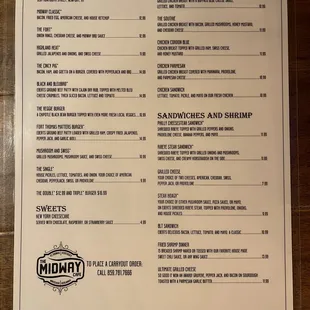 Food menu