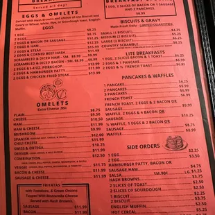 September 2023 menu