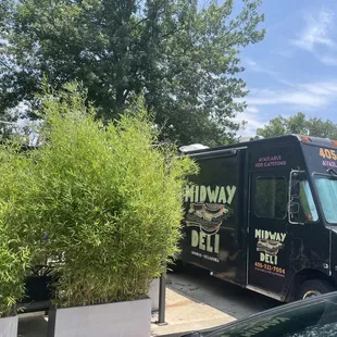 The food truck outside