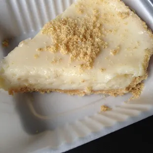 Key lime pie to go.  This was wonderful. I held each bite in my mouth a while so I could taste it longer.