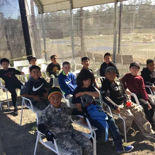 Safety briefing for the kids.