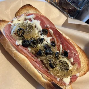 Italian sandwich. I asked for it toasted. Added marinara &amp; it was delicious