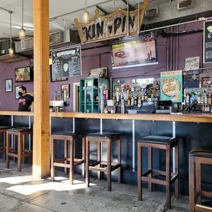 a view of the bar area
