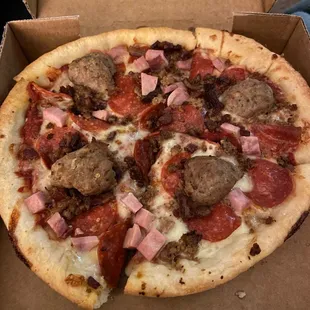 Uptown Meatdown Pizza