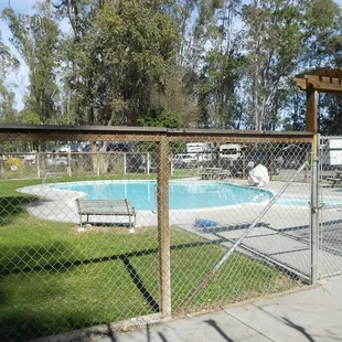 Sparkling clear pool--closed this time of year