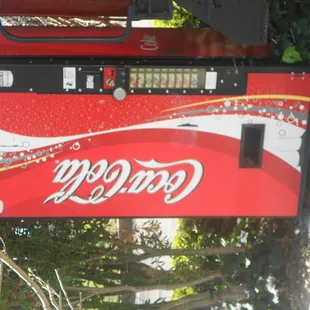 Classic Coke machine--nice touch!