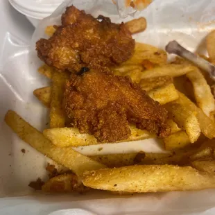 Hot Buffalo Wings with Fries. Rode pass today on my way to work . Thought of trying. The wings are not it. A wasted $14