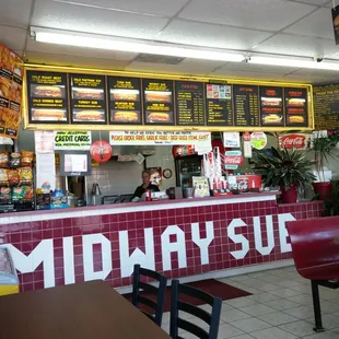 Counter and menu board