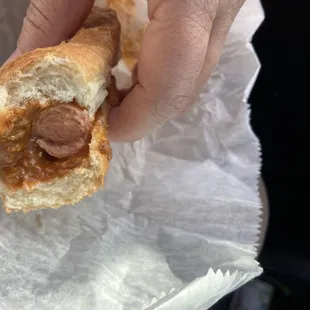 Sauce on the bottom is a Huntington thing