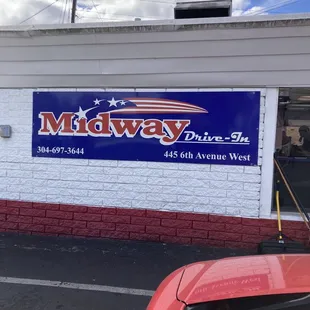  a sign for midway