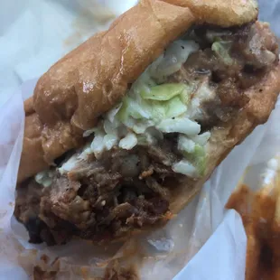Pulled pork with slaw