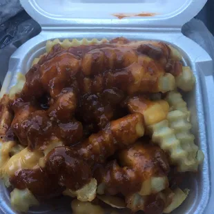 Chili fries... This is what this is the board call George