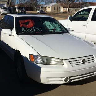 Brian did a good job repainting our 1998 Camry. Great job Brian.