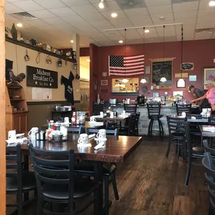 the dining area of a restaurant
