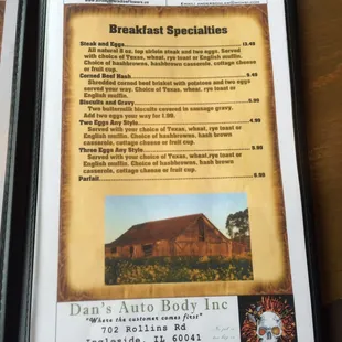 Page 2 - Breakfast Specials
