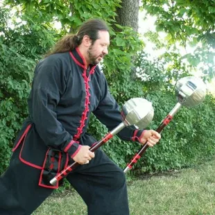 Melon Ball Hammers - One of over 30 Chinese Weapons taught at Midwest Chinese Martial Arts - www.kungfukc.com - 816-226-7047