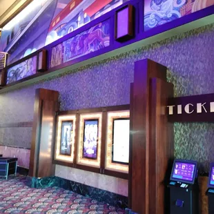 Indoor view. Ticket kiosk.