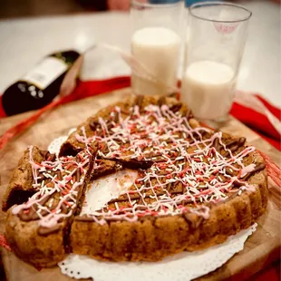Valentines Day Chocolate Chip Cookie Pie