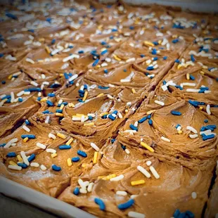 Old Fashioned Fudge Brownies with Sprinkles