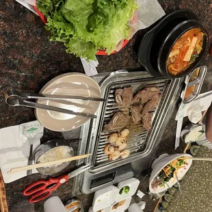 L3. Kimchi Jji Gae , lunch BBQ ,L10. Bi Bim Bob