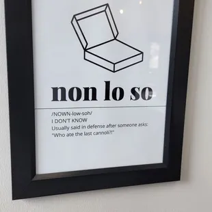 a framed picture of a box