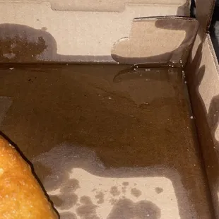 Just grease pools of it.