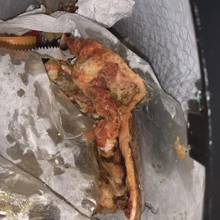 Pizza in the trash