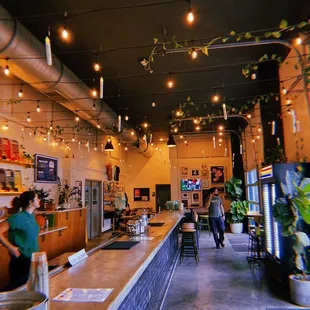 the interior of the restaurant