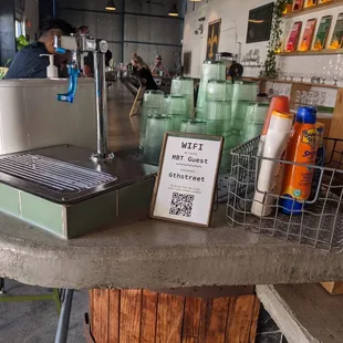 Complimentary sunscreen and water