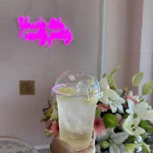 Pineapple flavored Italian soda