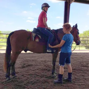 Me getting my first natural horsemanship lesson at Miercoles Moon