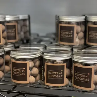 jars of chocolate and nuts